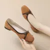 Zapatos Casuales de Moda Nuevos para Primavera/Verano 2026 con Lazo Cuadrado y Tacón Bajo Estilo Francés Slip-On para Mujer para Exportación
