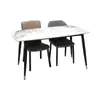 Venta al por mayor de fábrica Mesa de comedor de placa de roca de lujo ligero personalizada Mesa de comedor rectangular moderna y simple para el hogar, hotel