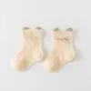 Calcetines para Recién Nacidos Verano Malla Fina Hasta la Mitad de la Pantorrilla Unisex Bebé Verano Sin Costuras Puño Suelto No Aprieta Calcetines de Algodón Clase A