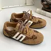 Zapatillas de entrenamiento alemanas de moda retro con estampado de leopardo para mujer, colección otoño 2026, nuevas zapatillas de carreras de suela gruesa, zapatillas deportivas y casuales de corte bajo