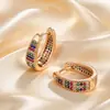 Xuping Brazaletes Rusos Transfronterizos para Oreja, Aros Color Oro de 18K con Incrustaciones de Diamantes, Joyería de Lujo Ligero de Alta Gama al por Mayor para Mujeres