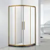 Baño Moderno Sala de Ducha Simple con Puerta Corredera de Vidrio Templado, Sala de Ducha con Separación Seca y Húmeda