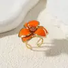 Anillos de Flor de Moda Transfronterizos Europeos y Americanos para Mujer, Disponibles en Múltiples Colores, Anillos Retro Elegantes y Modernos