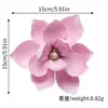 Flores de Magnolia Artificiales para Decoración del Hogar, Accesorios de Fotografía, Bodas al Aire Libre, Flores de Magnolia Eva con Tacto Realista