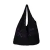 Bolsa de Malla Tejida Hueca de Hilo de Algodón para Mujer, Bolso de Hombro Casual de Verano Estilo Perezoso, Bolsa de Malla Grande de Gran Capacidad