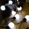 Cadena de luces LED redondas para tienda de campaña al aire libre, con forma de bola, para decoración de festivales