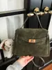 Nuevos Bolsos de Moda Otoño e Invierno 2025 Gran Capacidad Cruzado para Mujer Bolso de Viaje de Alta Calidad Bolso Kelly Retro de Gamuza
