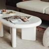 Nórdico moderno Mousse creme estilo oval mesa de centro Homestay designer mesa de centro minimalista sala de estar casa pequena mesa