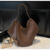 Bolsa Tote de Tecido com Padrão de Nicho para Comércio Exterior para Mulheres 2025 Nova Grande Capacidade Casual Versátil Bolsinha de Ombro/Axila para o Dia a Dia
