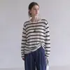 Camisa de manga larga con protección solar a rayas estilo francés para mujer, chal exterior fino de verano, camisa para aire acondicionado 7595