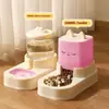 Dispensador de Comida y Agua Grande Antideslizante No Eléctrico para Perros Gatos Cachorros Gatitos Alimentación Bebida Interior Exterior Hogar Apartamento