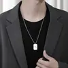 Colar masculino de aço titânio, não desbota, de alta qualidade, versátil, joias da moda hip-hop, acessórios retrô simples e únicos para mulheres