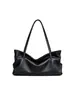 Bolsa feminina coreana nova transfronteiriça casual couro bovino de primeira camada nicho toque de luxo bolsa de ombro único para o trabalho grande capacidade bolsa baguete