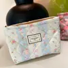 Bolsa de Maquillaje Floral Estilo Pastoral, Bolsa de Almacenamiento de Lona Portátil de Gran Capacidad, Cartera Artística con Cremallera al por Mayor