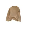 En StockQY233480 Camiseta Interior para Niñas 2026 Otoño/Invierno Nuevo Color Block para Niñas con Borde de Volantes y Conejito
