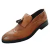 Mocasines Brogue Británicos Transfronterizos con Borla y Punta Afilada Estilo Coreano Casual para Hombre