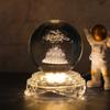 Novos Enfeites de Bola de Cristal Base Luminosa Artesanato de Cristal Criativo Presentes Luz Noturna para Interior 3D Base de Vidro
