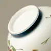 Porcelana Azul y Blanca de las Dinastías Tang y Song con Diseño de Orquídea Mariposa Pintada en Oro Rojo, Taza Principal para el Hogar, Taza de Degustación para Juego de Té Kung Fu, Taza de Té