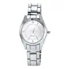 Nuevo reloj de pulsera de acero para mujer 2025 compacto incrustaciones de pedrería creativo casual para mujer reloj simple transfronterizo
