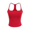 Camisola de Pechera Racer al por Mayor para Mujer 2025 Nuevo Color Puro Ajustada Corta Ropa Exterior Tirantes Chaleco de Yoga