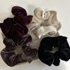 Diadema de terciopelo de alta gama francesa para coleta grande, Diadema de moda y exquisita con overlock, Diadema Elegante con Flor para Moño
