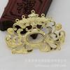 Hongxing DIY Joyería Cobre Color Oro 24K Conservación del Color 54*38mm Zirconio Cierre de Collar Accesorios Material B1480