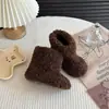 Botas de Nieve para Niñas 2026 Otoño/Invierno Nuevo Estilo Versión Coreana Botas de Algodón Botas Panadera Elegantes Versátiles Cálidas Botas de Piel