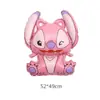 Set de Globos de Película de Aluminio Rosa Stetzai Globo de Stich Decoración de Cumpleaños Infantil Globo de Película de Aluminio de Dibujos Animados