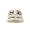 Gorro de piel de conejo con diseño de león para mujer, estilo chino, con cabeza de tigre peluda, estilo de invierno, tejido a mano