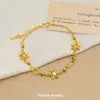 Pulsera de Copo de Nieve con Hebilla Dorada Estilo Coreano Primera Nieve 2026 Nuevo Estilo Lujo Ligero Alto Valor Apilable en Capas Estilo Nicho Pulsera