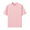 Camiseta Solona de Manga Curta Estilo Americano 260g com Sensação de Gelo Anti-Rugas para Homens e Mulheres, Top Casual Básico de Cor Sólida Oversize