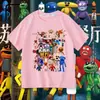 Camiseta de manga curta Pizzy& # 39;s Parlor Susie's Restaurant para meninos, blusa de verão para crianças mais velhas, tendência de meia manga