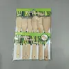 Espátula de bambu com cabo longo utensílios de cozinha de bambu espátula de cozinha para fritar espátula de bambu resistente a altas temperaturas escorredor de bambu conjunto de espátulas para panelas antiaderentes espátula de madeira