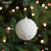 Nueva Bola de Espuma Navideña de Tela Adhesiva 8CM Patrón Árbol de Navidad Arreglo de Ventana Colgante Bola Colgante Adorno Colgante Bola Decorativa