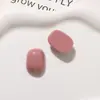 Estilo minimalista ins de color sólido tipo caramelo, parches de joyería dulces y únicos de media luna, postes para aretes DIY, accesorios para llaveros