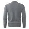 Suéter de Tricô Casual com Design Falso de Duas Peças e Gola Henley para Homens, Caimento Solto, Versátil para Outono e Inverno, Adequado para Adolescentes