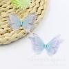 Quatro camadas de tule borboleta Plus pérola 6,5 centímetros cor borboleta tecido artificial borboleta acessórios de cabelo feitos à mão