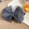 Pinza para el Cabello con Lazo de Malla Estilo Coreano para Mujer, Pinza de Garra para Moño en la Parte Posterior de la Cabeza, Pasador para Cola de Caballo Baja, Accesorio para el Cabello de Alta Gama, Versátil