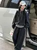 Conjunto Casual de Otoño para Niñas 2026 Nueva Moda Primavera-Otoño Sudadera con Cuello Alto y Pantalones de Pierna Ancha Conjunto de Dos Piezas