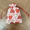 Bolsas de regalo para el Día de San Valentín transfronterizas, bolsas con cordón, bolsas para dulces con forma de corazón, recuerdos de boda, empaques de dulces