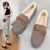 Sapatos de Algodão Peludos Transfronteiriços para Mulheres 2026 Inverno Novos Sapatos Casuais de Algodão Peludo para Mulheres Mocassins Espessos Quentes para Mulheres
