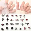 Accesorios de Aleación para Uñas Estilo Gótico Más Vendidos Transfronterizos con Pedrería, Cruz, Murciélago, Luna Creciente, Uñas Portátiles 3D Accesorios DIY