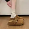 Primavera/Verano 2026 Zapatillas de Medio Uso Exteriores Suaves Mate Zapatos Birkenstock para Mujer Antideslizantes Suela Suave Slip-Ons Casuales Zapatillas de Suela Gruesa