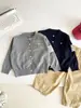 Valle del Viento 2026 Otoño Nuevo Estilo Coreano Versátil Elegante Cárdigan de Punto para Niños Suéter de Moda para Niños Primavera y Otoño