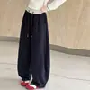 Pantalones de chándal para niñas Primavera y Otoño 2026 Nuevos Casual Estilo Coreano para Niñas Mayores, Cintura de Lunares, Pantalones de Chándal Sueltos de Contraste de Color, Modernos