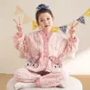 Pijama de invierno para niñas, grosor de forro polar de coral, ropa de casa para niñas, conjunto de franela de felpa dulce de princesa