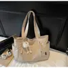 2026 Nova Bolsa Bolsa de Ombro Retro Nova Moda Tendência Grande Capacidade Bolsa de Lona Ombro Único Passeio Deslocamento Bolsa Tote