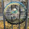Carrillón de Viento Mandala Giratorio 3D para Jardín Exterior Balcón Patio Adorno Colgante Decorativo de Acero Inoxidable Pájaro Creativo
