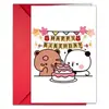 1 Lindo Set de Tarjeta de Felicitación con Ilustración de Cumpleaños y Sobre, Tarjetas Divertidas de Felicitación de Cumpleaños para Mejores Amigos y Parejas, Pedido Mínimo de 10 Sets