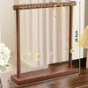 Soporte para Exhibición de Collares Madera de Nogal Colgador Colgante Estante para Joyería con Colgantes de Lujo Ligero Colgador Colgante de Madera de Wengué Estante de Joyería para Collares de Gama Alta